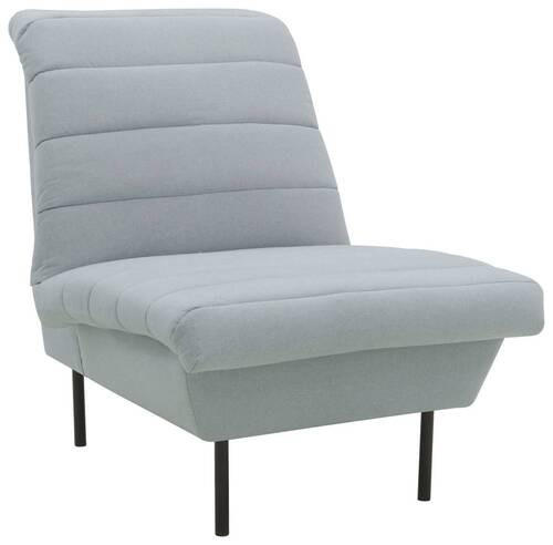 SESSEL in Flachgewebe Hellblau  - Schwarz/Hellblau, Design, Textil/Metall (72/92/103cm) - LOOKS by W.Joop