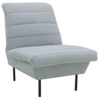 SESSEL Flachgewebe Hellblau    - Schwarz/Hellblau, Design, Textil/Metall (72/92/103cm) - LOOKS by W.Joop