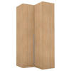 ECKKLEIDERSCHRANK 100/229/102 cm  - Alufarben/Sonoma Eiche, Modern, Holzwerkstoff (100/229/102cm) - Rauch Möbel