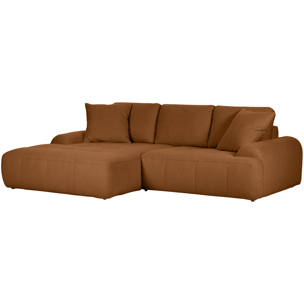 Thumbnail - Carryhome Ecksofa, Rost, Textil, 2-3-Sitzer, Füllung: Polyetherschaumkern, Ottomane links, L-Form, 286x195 cm, Stoffausw...