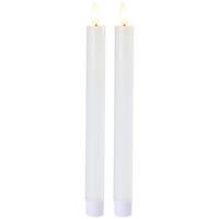 SVIEČKA S LED DIÓDOU  - biela, Basics, plast/prírodné materiály (2,2/24,5cm) - Ambia Home
