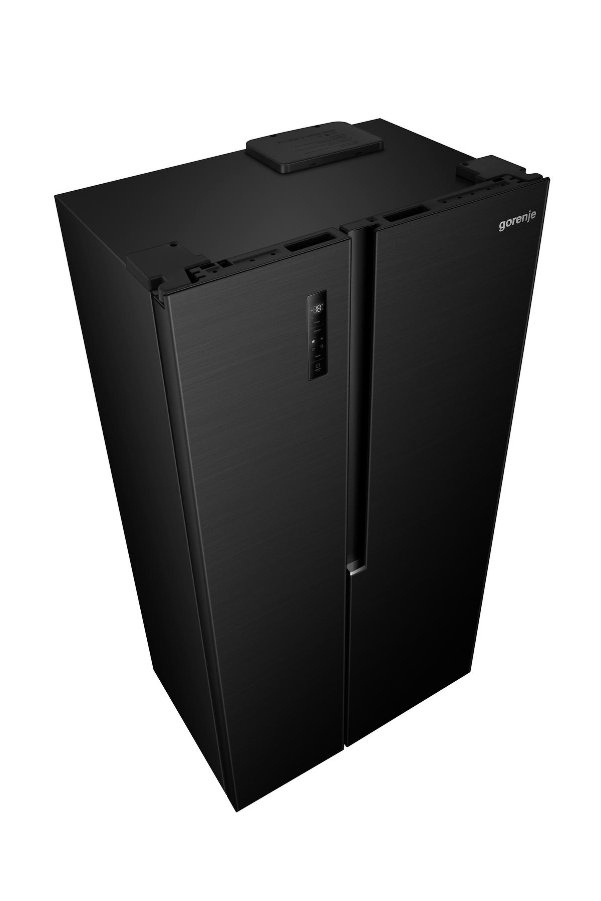 SIDE-BY-SIDE 91,1/178,6/61,5 cm NRS917E41BX  - Schwarz, Trend, Glas/Kunststoff (91,1/178,6/61,5cm) - Hisense