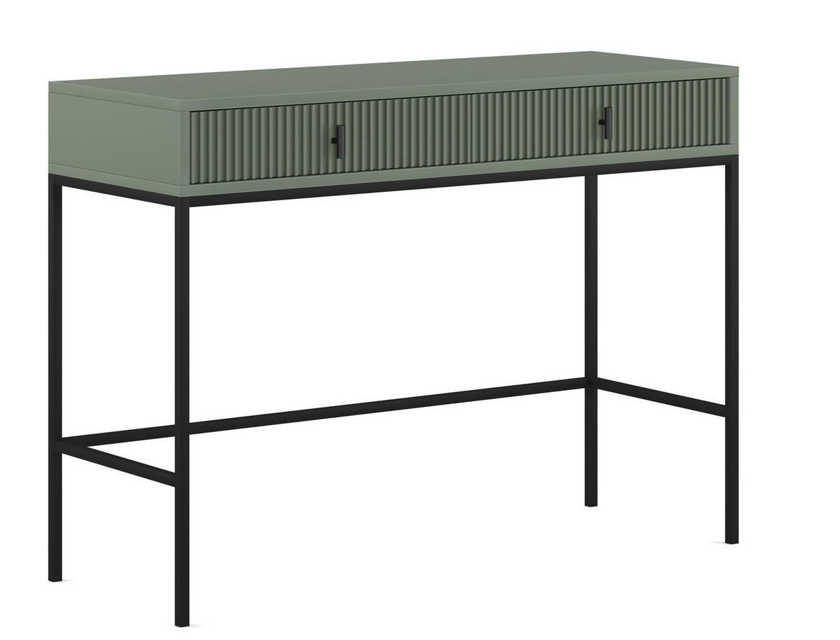 KONSOLENTISCH Maggiore Grün  - Goldfarben/Schwarz, Design, Holzwerkstoff/Metall (50/104,2/77cm) - Boxxx