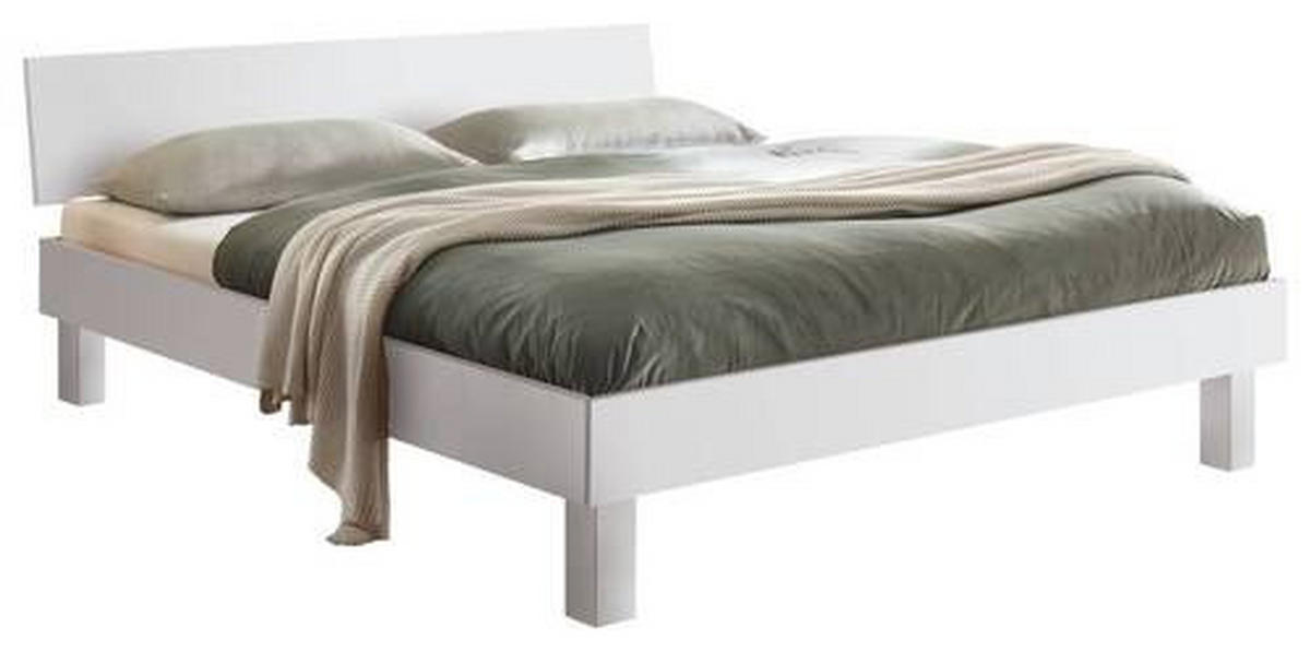 BETT 120/200 cm  in Weiss   - Weiss, Design, Holzwerkstoff (120/200cm) - Hasena