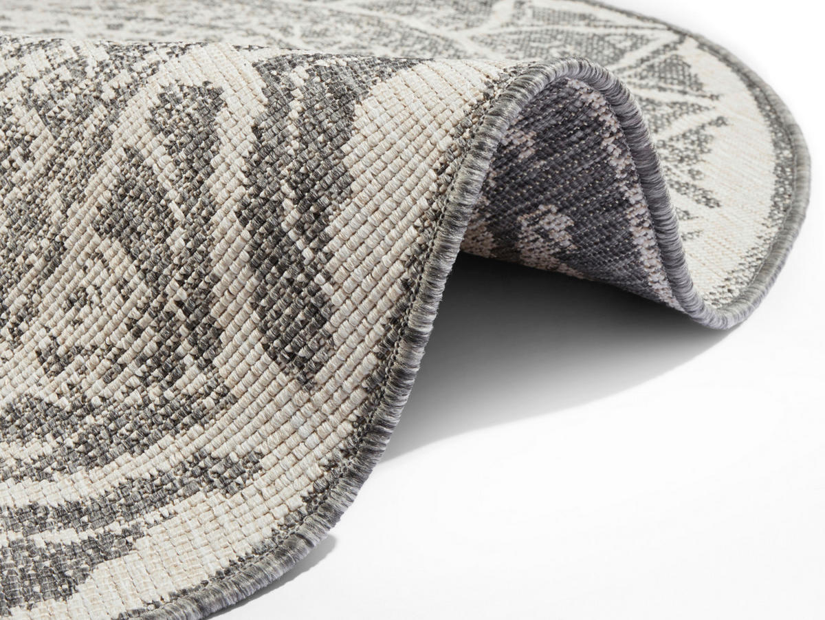 OUTDOORTEPPICH 140 cm Twin Supreme Grau, Creme  - Creme/Grau, Basics, Kunststoff (140cm) - Hanse Home