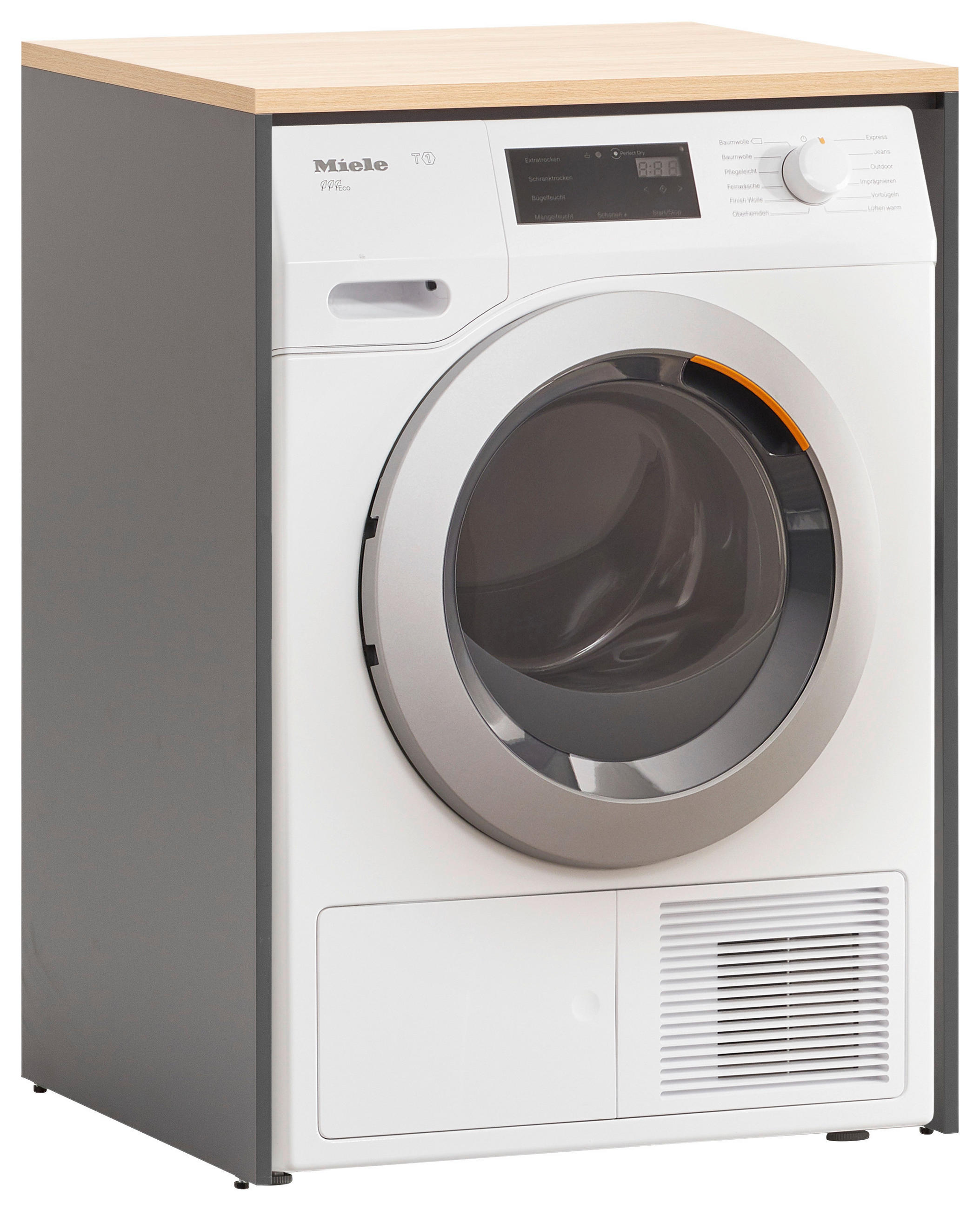 WASCHMASCHINENSCHRANK 67,1/96/60 cm  in Anthrazit, Eichefarben  - Eichefarben/Anthrazit, MODERN, Holzwerkstoff (67,1/96/60cm) - MID.YOU