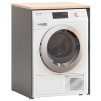 WASCHMASCHINENSCHRANK 67,1/96/60 cm  in Anthrazit, Eichefarben  - Eichefarben/Anthrazit, MODERN, Holzwerkstoff (67,1/96/60cm) - MID.YOU