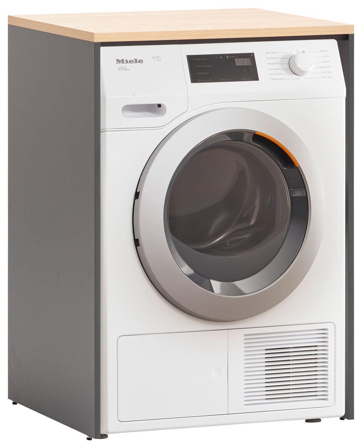 WASCHMASCHINENSCHRANK 67,1/96/60 cm  in Anthrazit, Eichefarben  - Eichefarben/Anthrazit, MODERN, Holzwerkstoff (67,1/96/60cm) - MID.YOU