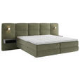 BOXSPRINGBETT 180/200 cm  in Grün  - Schwarz/Grün, Basics, Holz/Holzwerkstoff (180/200cm) - Esposa