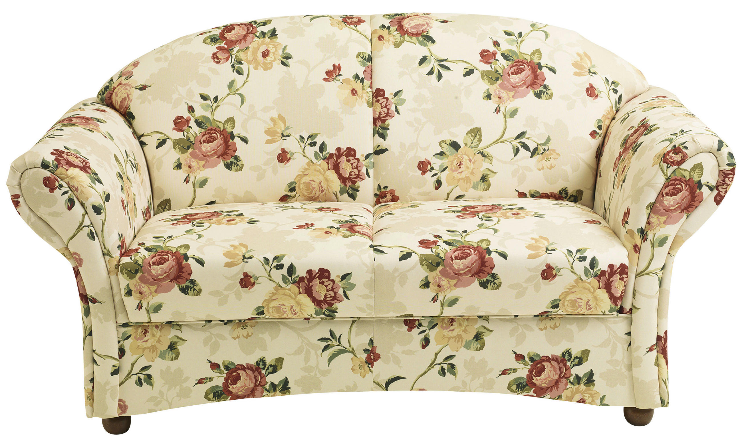 2-SITZER-SOFA Flachgewebe Gelb, Rot, Beige - Gelb/Beige, Design, Holz/Textil (151/85/81cm) - Max Winzer