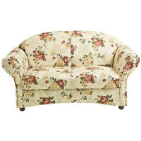 2-SITZER-SOFA in Flachgewebe Gelb, Rot, Beige  - Gelb/Beige, Design, Holz/Textil (151/85/81cm) - Max Winzer
