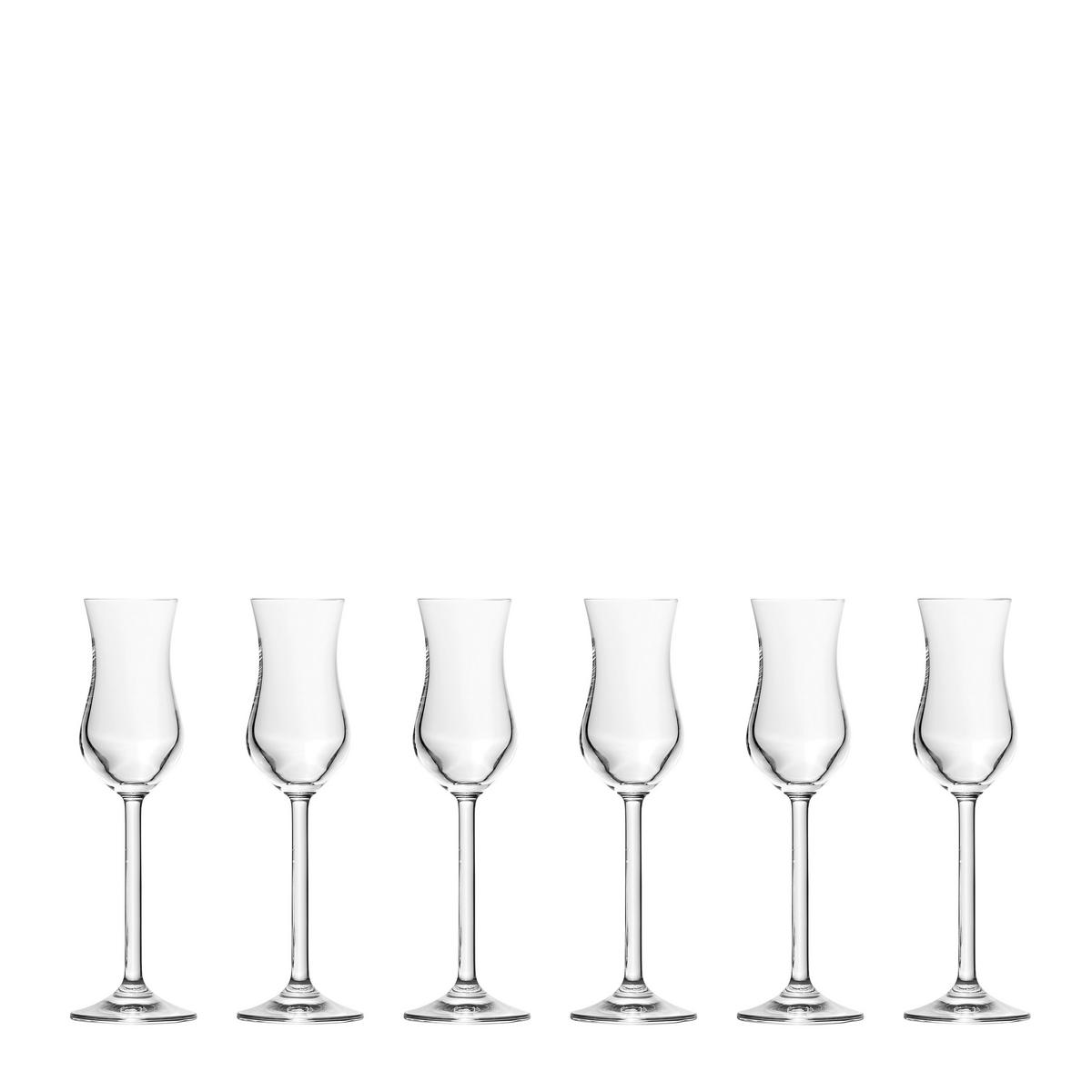 Grappaglas-Set Daily  6-teilig  - Klar, Basics, Glas (20/6cm) - Leonardo
