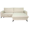 ECKSOFA CLARA Creme Rückenkissen, Bettkasten, Liegefläche im Originalstoff  - Creme, MODERN, Textil (240/177cm) - P & B