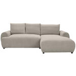 ECKSOFA Beige Webstoff  - Beige/Schwarz, MODERN, Kunststoff/Textil (265/175cm) - Carryhome