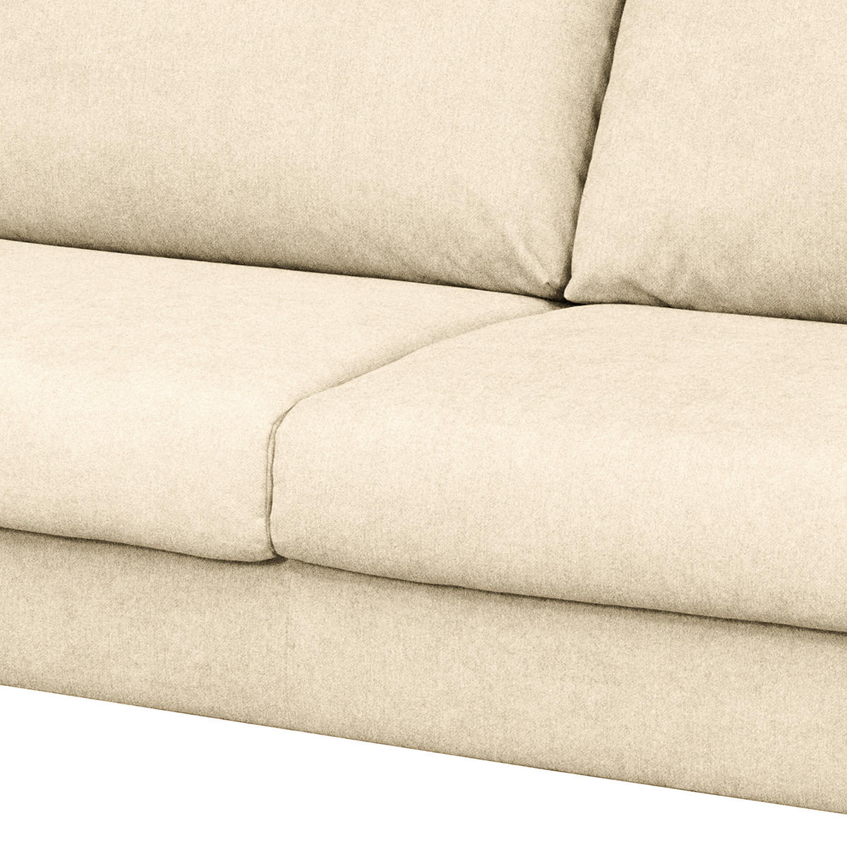 SCHLAFSOFA in Textil Creme  - Buchefarben/Creme, Design, Holz/Textil (195/90/102cm) - Livetastic