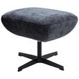 SESSEL in Chenille Dunkelblau  - Schwarz/Dunkelblau, Design, Textil/Metall (60/94/86cm) - Dieter Knoll