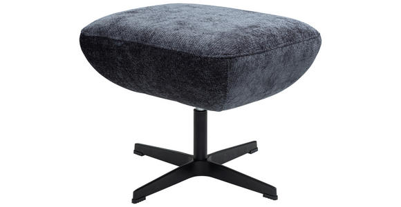 SESSEL in Chenille Dunkelblau  - Schwarz/Dunkelblau, Design, Textil/Metall (60/94/86cm) - Dieter Knoll