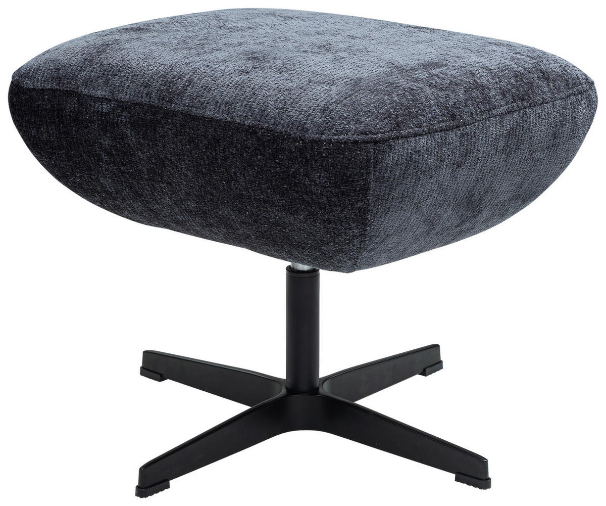 SESSEL in Chenille Dunkelblau  - Schwarz/Dunkelblau, Design, Textil/Metall (60/94/86cm) - Dieter Knoll