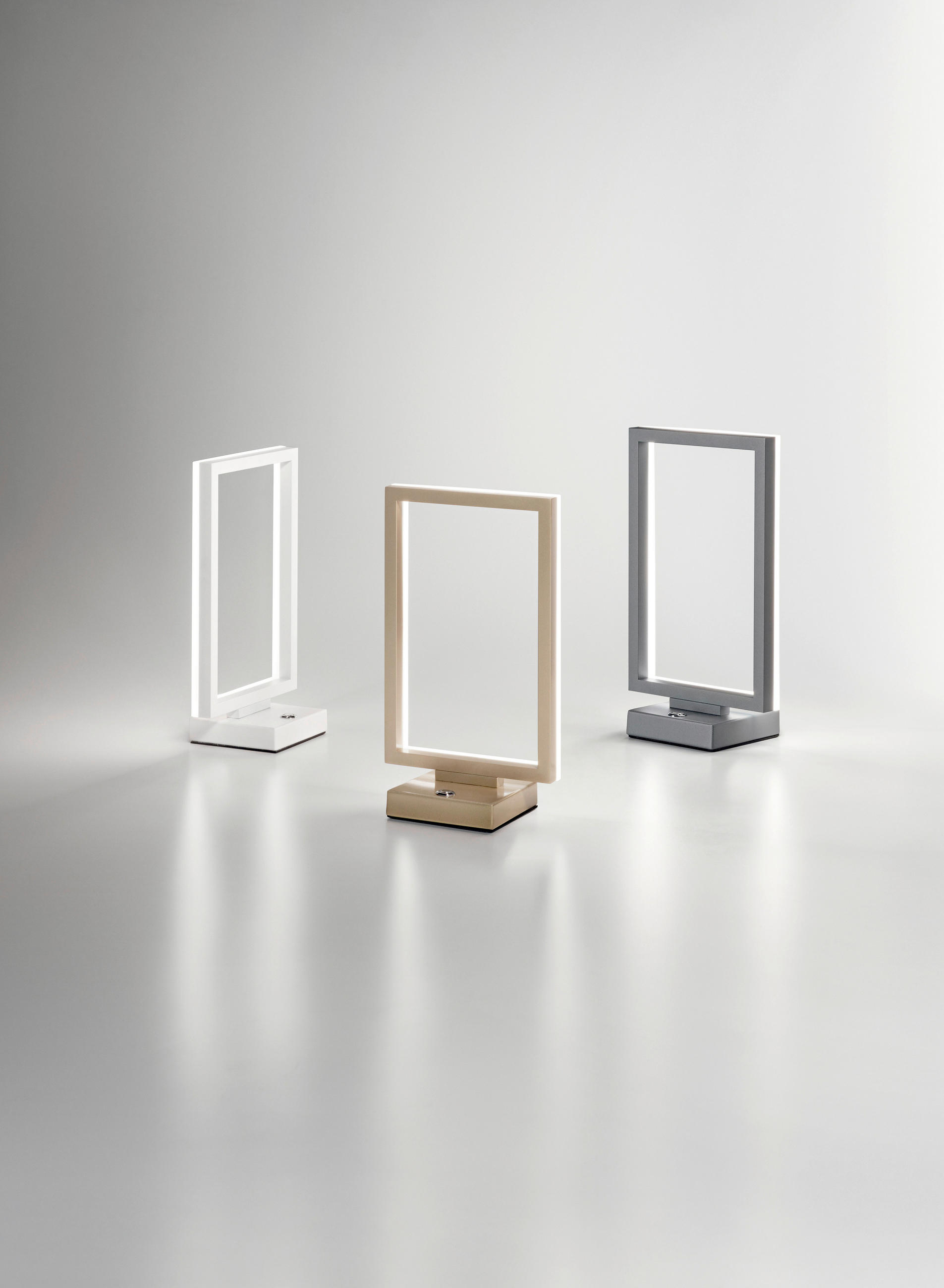 Thumbnail - Fabas Luce Led-Tischleuchte Bard, Weiß, Metall, Kunststoff, 11x30x17 cm, ISO 9001, 3-fach schaltbar, Lampen & Leuchten, ...