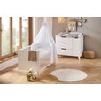 GITTERBETT-KOMPLETTSET 144,5/74,5/82 cm  - Weiß/Grau, LIFESTYLE, Holz/Textil (144,5/74,5/82cm) - My Baby Lou