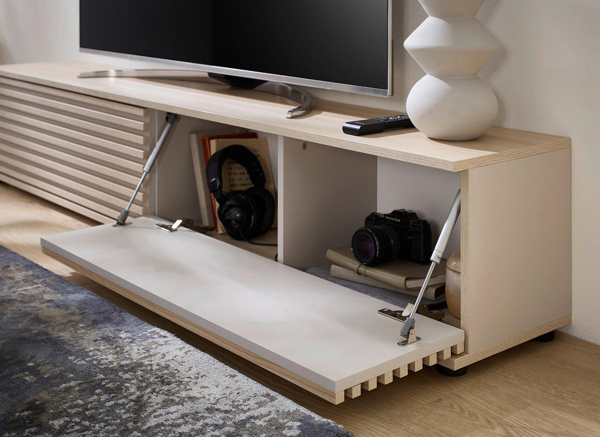 LOWBOARD  in 180/30/30 cm  - Kaschmir/Eichefarben, Design, Holzwerkstoff/Kunststoff (180/30/30cm) - Boxxx