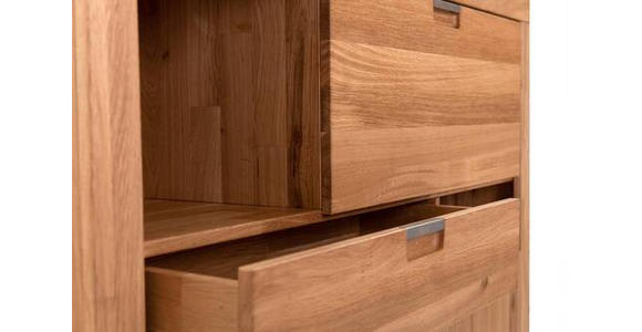 HIGHBOARD  in 132/126/42 cm  - Wildeiche/Alufarben, Natur, Holz (132/126/42cm) - Carryhome