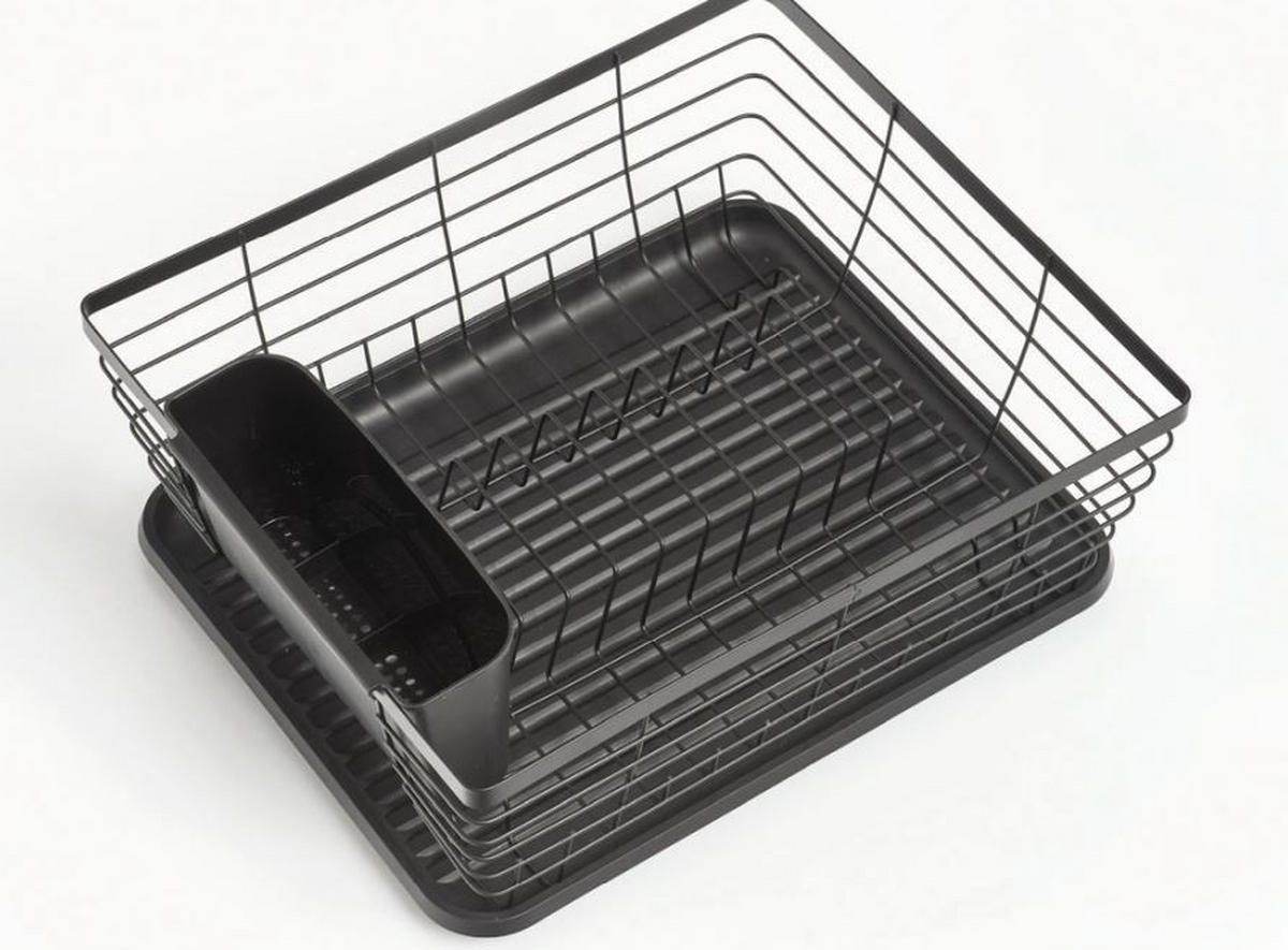 GESCHIRRABTROPFKORB 14708  - Schwarz, Basics, Kunststoff/Metall (37/15/31cm) - Zeller Present
