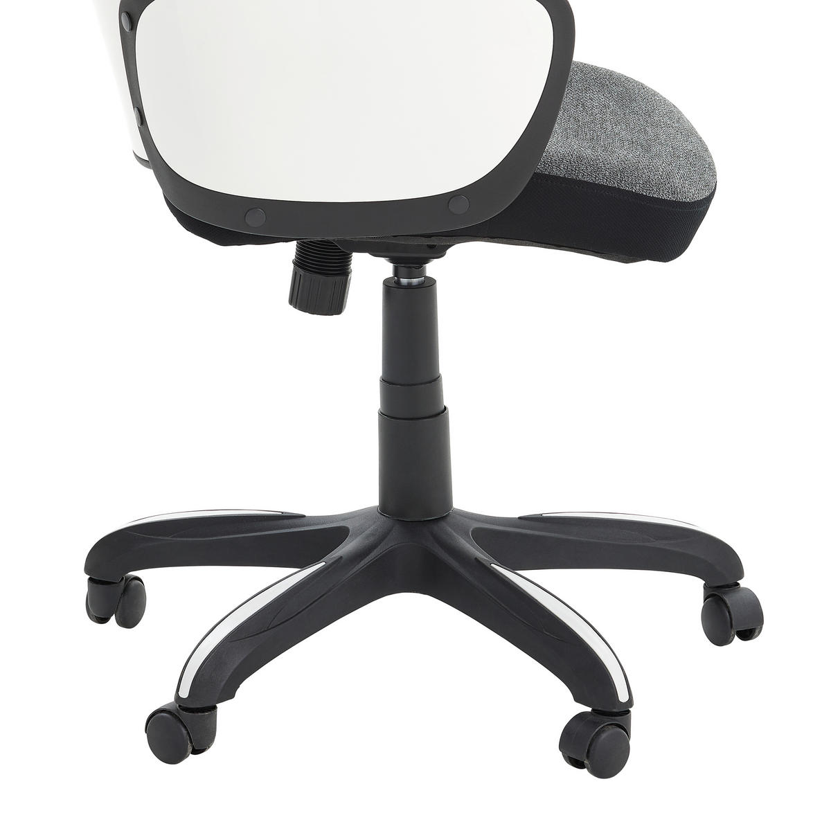 CHEFSESSEL  in Webstoff Grau, Schwarz, Weiss  - Weiss/Schwarz, Konventionell, Kunststoff/Textil (64/118,5-128/69cm) - Carryhome