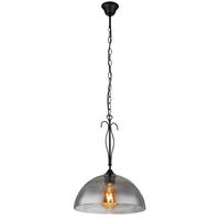 HÄNGELEUCHTE 30/120 cm    - Schwarz, Konventionell, Glas/Metall (30/120cm) - Globo