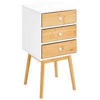 NACHTSCHRANK 40/76/40 cm Kiefer massiv  - Weiß/Naturfarben, Design, Naturmaterialien/Holz (40/76/40cm) - Xora
