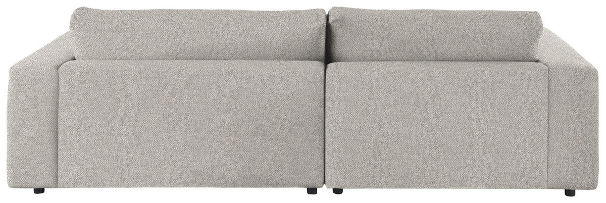 ECKSOFA in Flachgewebe Hellgrau  190/270 cm  - Hellgrau/Schwarz, Design, Kunststoff/Textil (190/270cm) - Lomoco