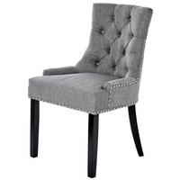 STUHL  in Webstoff  - Schwarz/Grau, Modern, Holz/Textil (56/62,5/91cm) - Livetastic