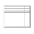 SCHWEBETÜRENSCHRANK  in Graphitfarben, Sahara  - Schwarz/Graphitfarben, KONVENTIONELL, Glas/Holzwerkstoff (313/208/64cm) - Carryhome