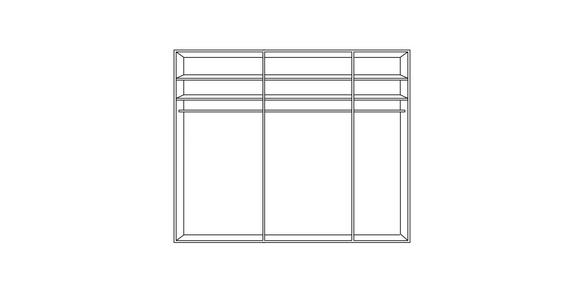 SCHWEBETÜRENSCHRANK in Graphitfarben, Sahara - Schwarz/Graphitfarben, KONVENTIONELL, Glas/Holzwerkstoff (313/208/64cm) - Carryhome