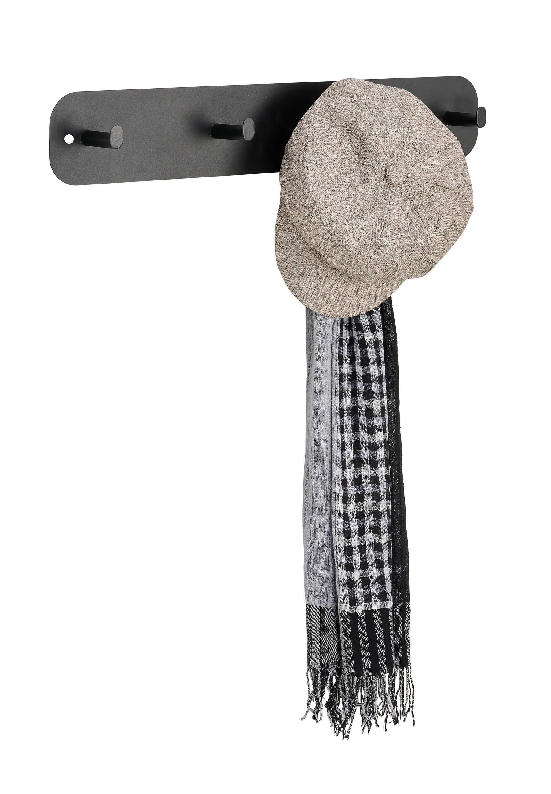 HAKENLEISTE  in Schwarz  - Schwarz, Trend, Metall (60/10/6cm) - Carryhome