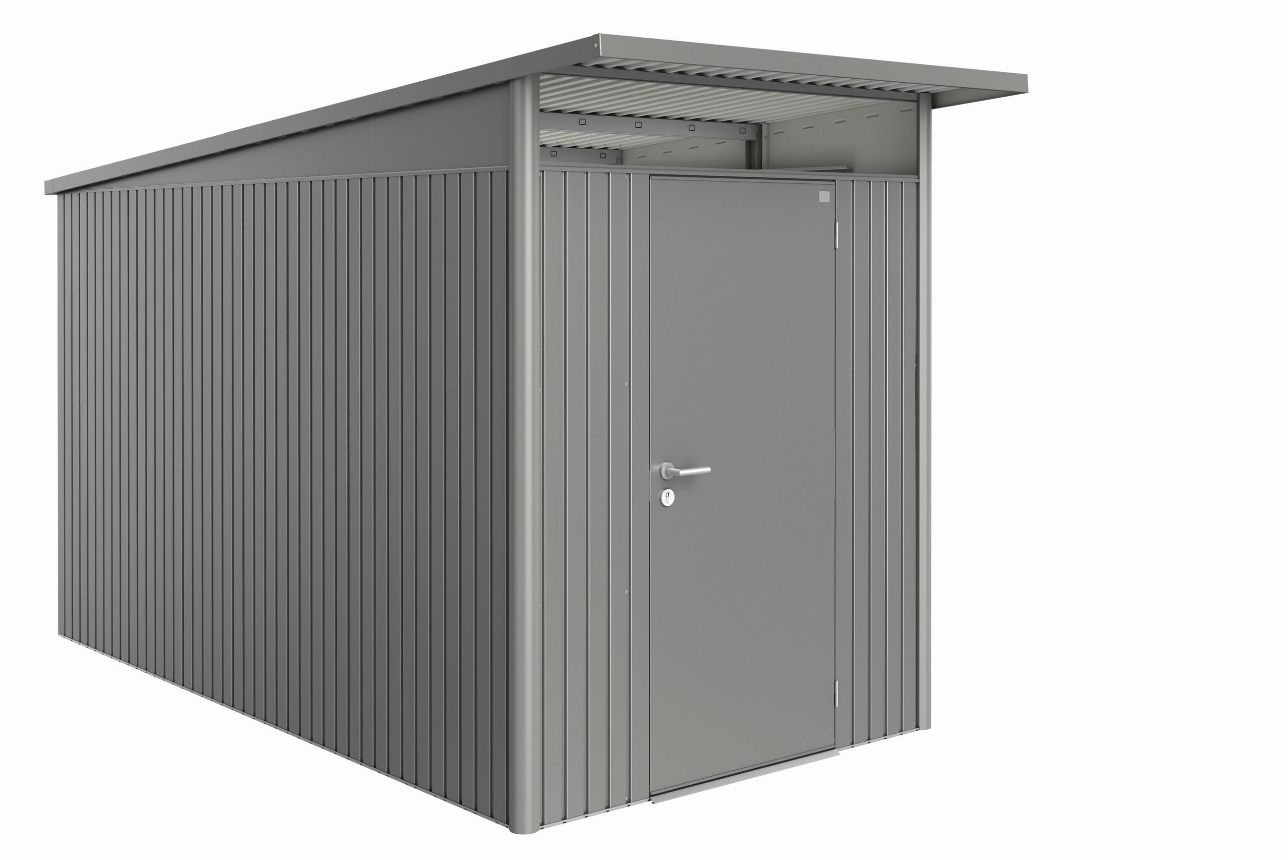 GERÄTEHAUS 180/222/380 cm  - Anthrazit, Basics, Metall (180/222/380cm) - Biohort