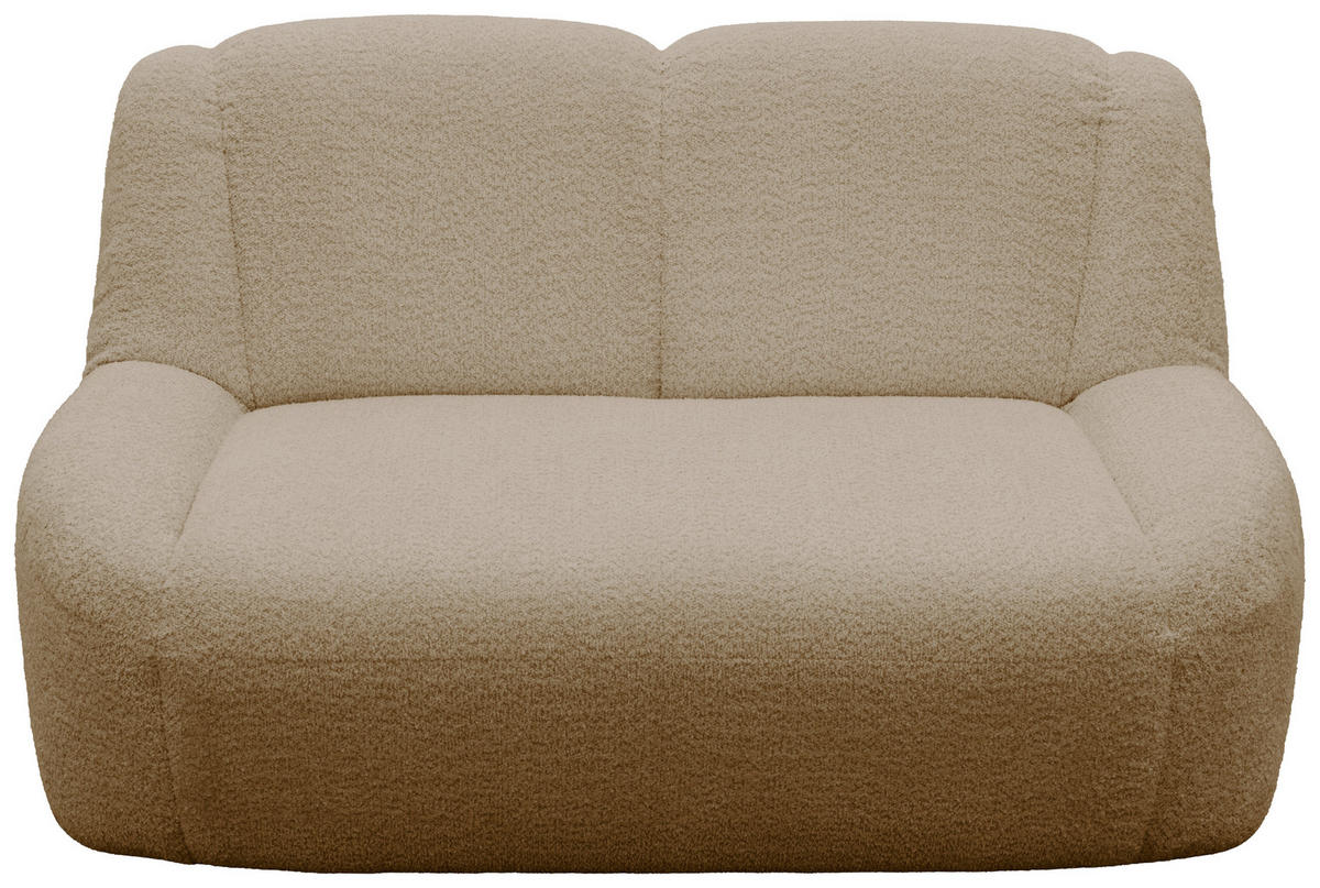 2-SITZER-SOFA 100 034 Chenille Taupe  - Taupe/Creme, MODERN, Kunststoff/Textil (147/82/93cm) - Livetastic