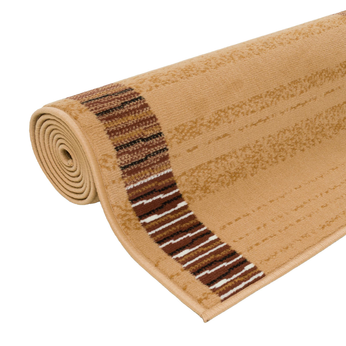 FLACHWEBETEPPICH 60/100 cm Shiraz Weiß, Sandfarben, Mokka  - Sandfarben/Weiß, KONVENTIONELL, Textil (60/100cm)