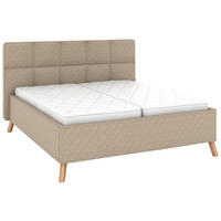POLSTERBETT Bettkasten, motorische Verstellbarkeit, Fernbedienung, Lattenroste, Matratzen 180/200 cm  in Braun  - Schwarz/Weiß, KONVENTIONELL, Holz/Textil (180/200cm) - Musterring