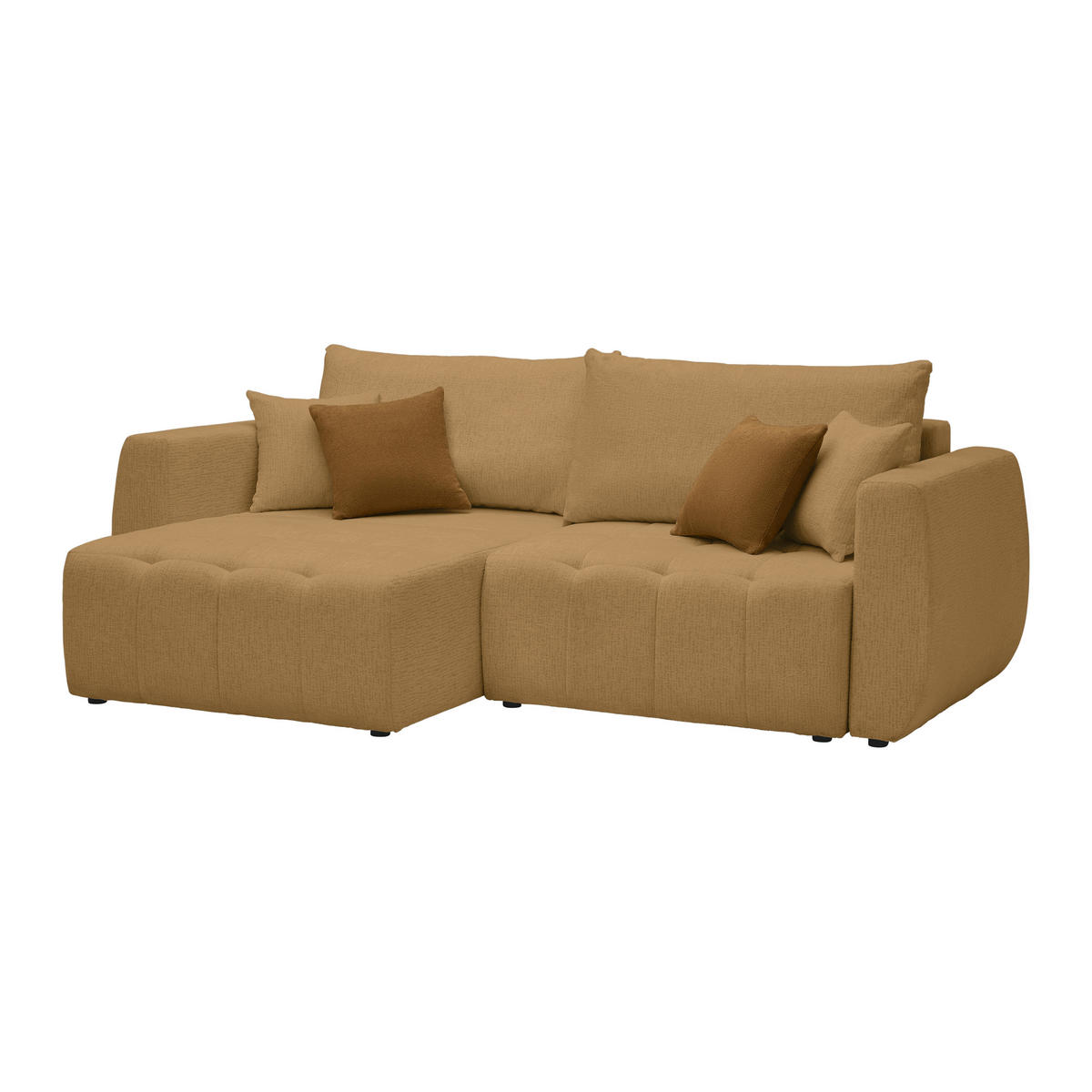 SCHLAFSOFA in Chenille, Jacquard Senfgelb  - Gelb/Senfgelb, Kunststoff/Textil (245/74-90/104cm) - MID.YOU