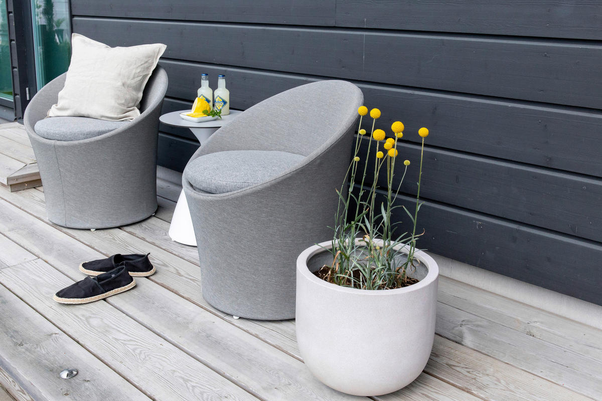 UTESET  - vit/grå, Klassisk, metall/textil - Gardenson