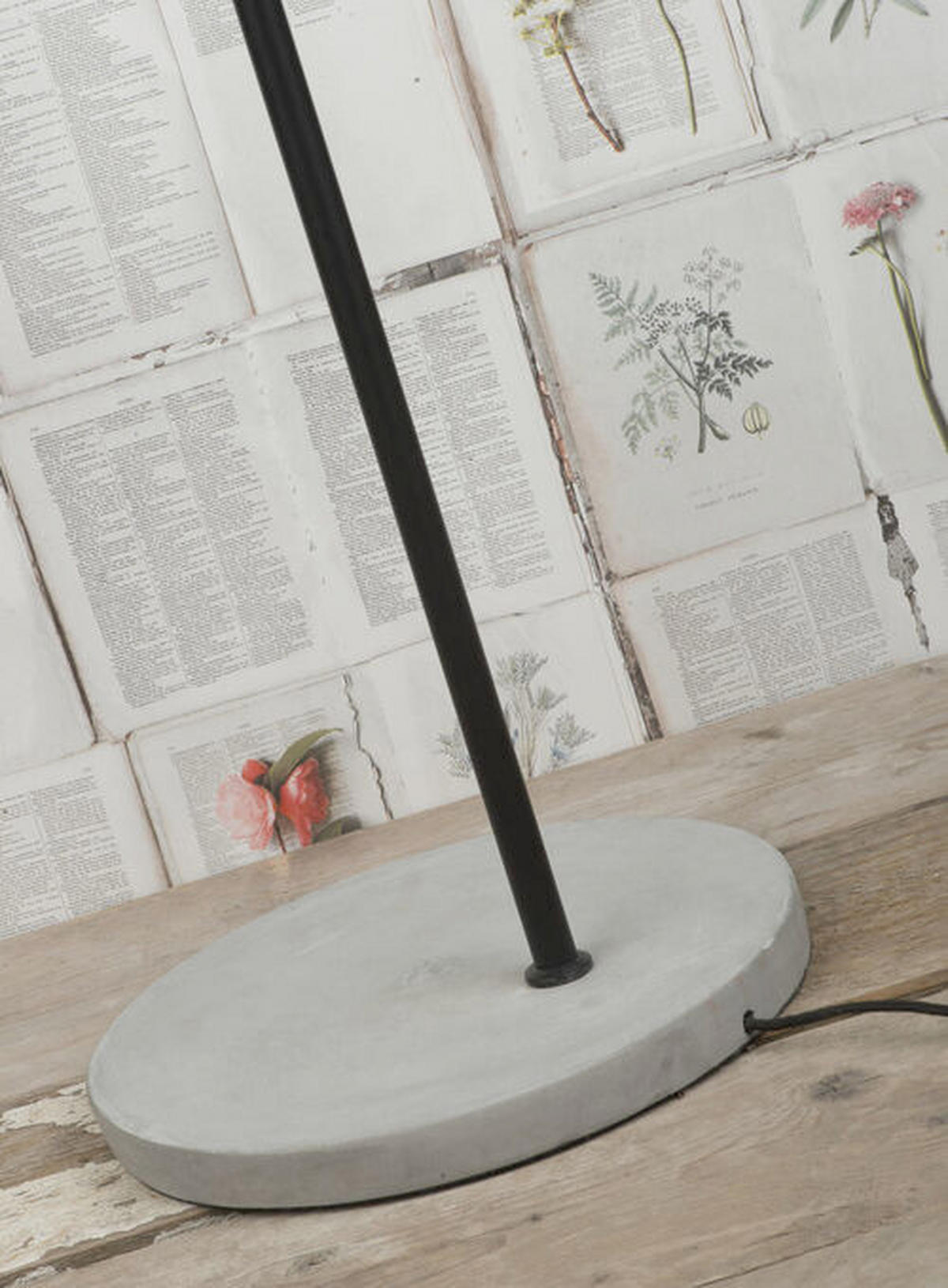 GOLVLAMPA OSLO  48/190/32 cm   - grå/svart, Design, metall/sten (48/190/32cm) - It's about Romi