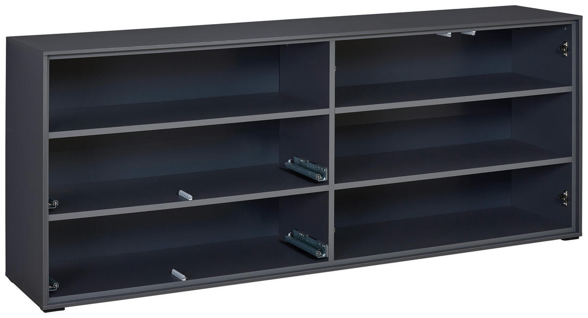 REGALELEMENT 179,1/72,6/40 cm Graphitfarben  179,1/72,6/40 cm  - Graphitfarben, Design, Holzwerkstoff (179,1/72,6/40cm) - home24