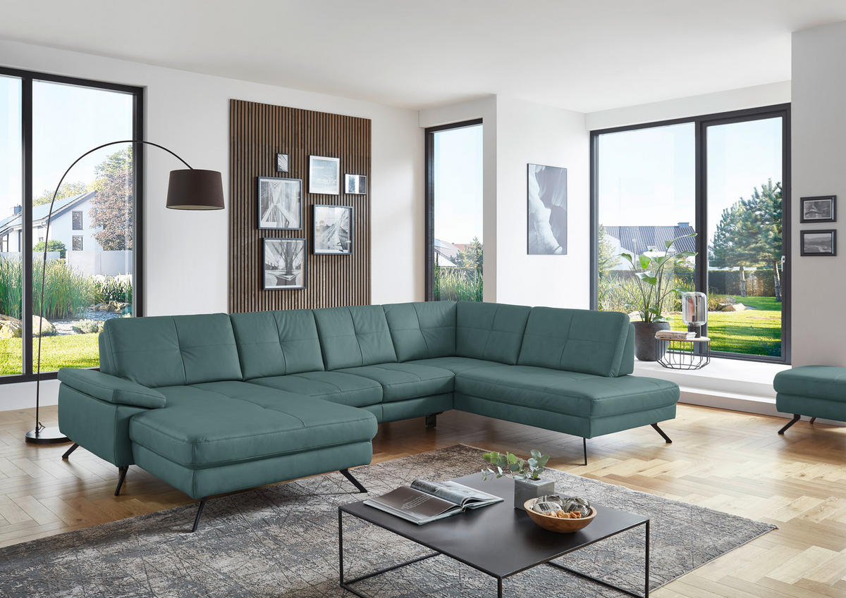 HOCKER in Textil Türkis  - Türkis/Schwarz, Design, Textil/Metall (130/47/65cm) - Beldomo System