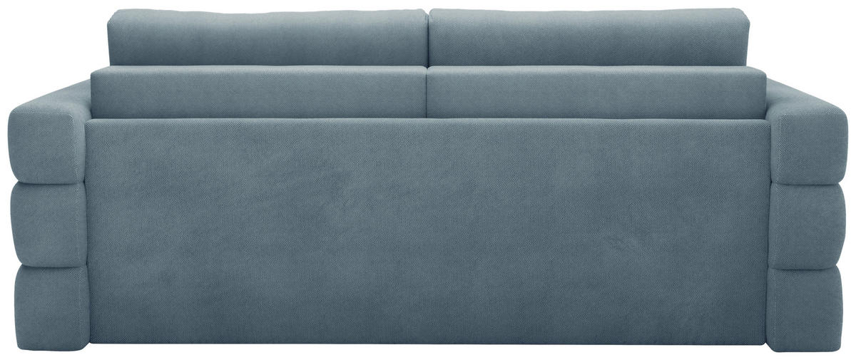 SCHLAFSOFA TERAZZO in Webstoff Blau  - Blau/Schwarz, Design, Kunststoff/Textil (254/93/167cm) - Livetastic