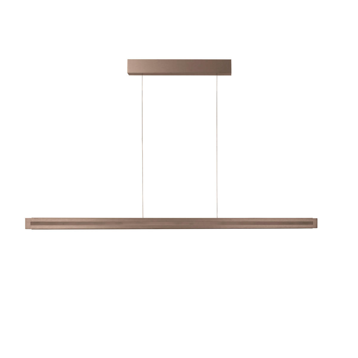 LED-HÄNGELEUCHTE Aera 143/180/9,5 cm  - Bronzefarben, Design, Metall (143/180/9,5cm) - Grossmann