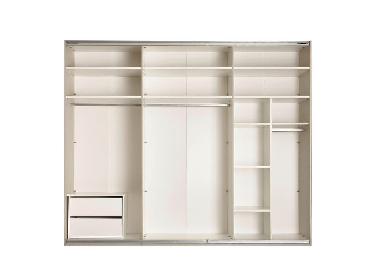 SCHWEBETÜRENSCHRANK 270/225/59 cm 3-türig Eichefarben, Kaschmir  - Kaschmir/Eichefarben, KONVENTIONELL, Holzwerkstoff/Metall (270/225/59cm) - Xora