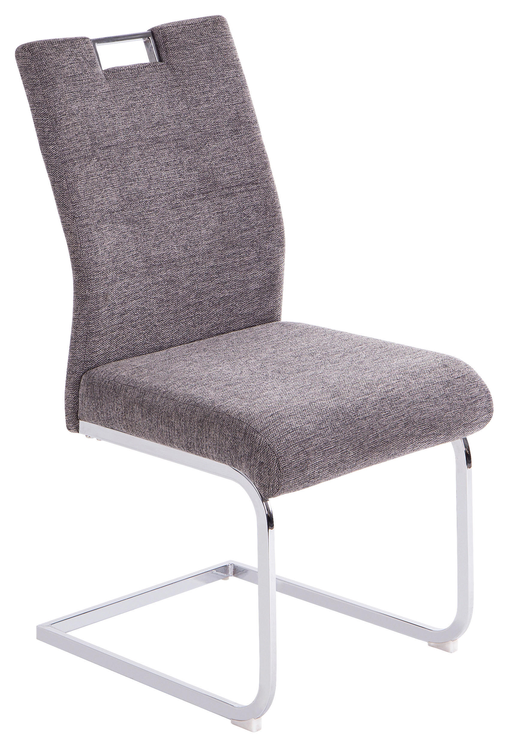 SCHWINGSTUHL in Eisen Webstoff - Chromfarben/Grau, Design, Textil/Metall (49/98/62cm) - Carryhome