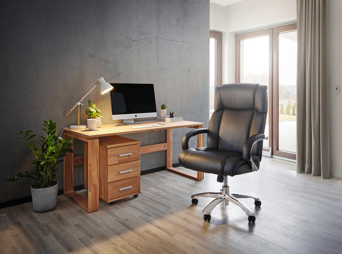 SCHREIBTISCH 160/70/75 cm  in Buchefarben  - Buchefarben, KONVENTIONELL, Holz (160/70/75cm) - Linea Natura