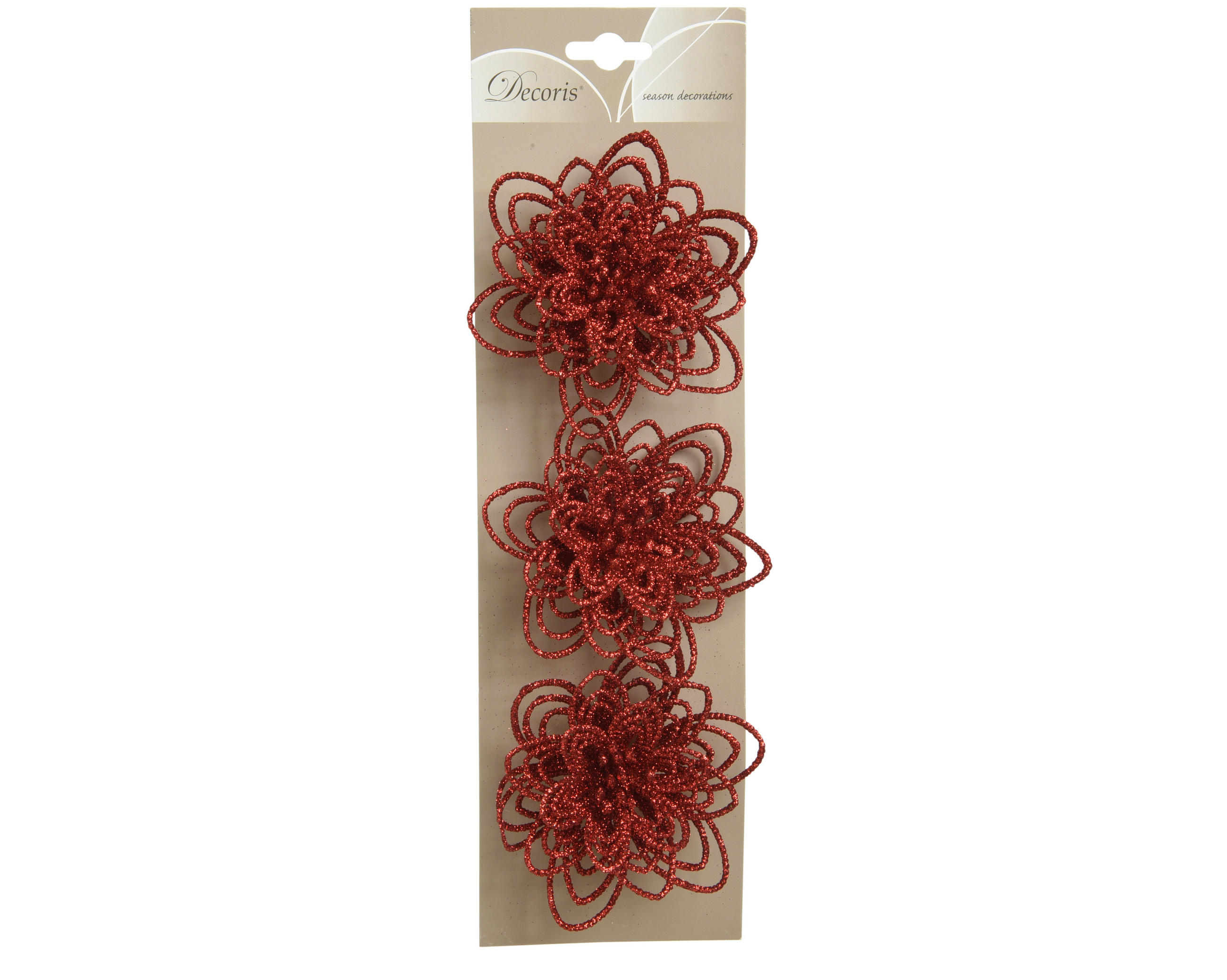 DEKORATIONSBLOMMA - röd, Klassisk, plast (3/11/10cm)